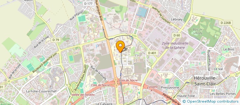 localisation de l'entreprise GFB DISTRIB à CAEN