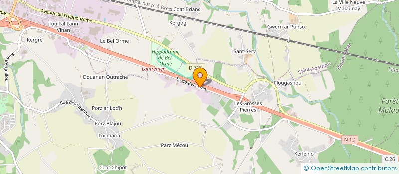 localisation de l'entreprise GFBO  PLOUMAGOAR