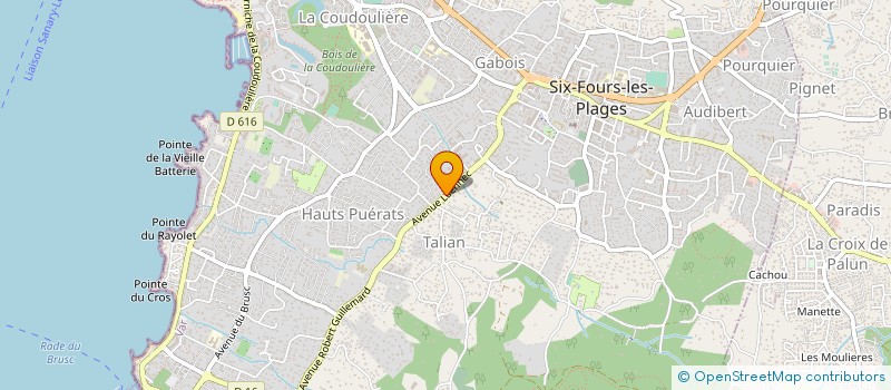 localisation de l'entreprise GFC BATIMENT à SIX-FOURS-LES-PLAGES