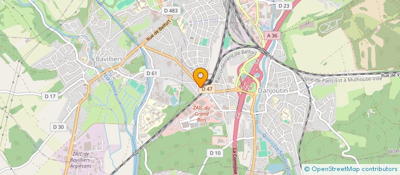 localisation de l'entreprise GFDI 70 à DANJOUTIN