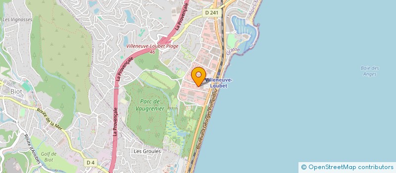 localisation de l'entreprise GFF IMMOBILIERE à VILLENEUVE-LOUBET