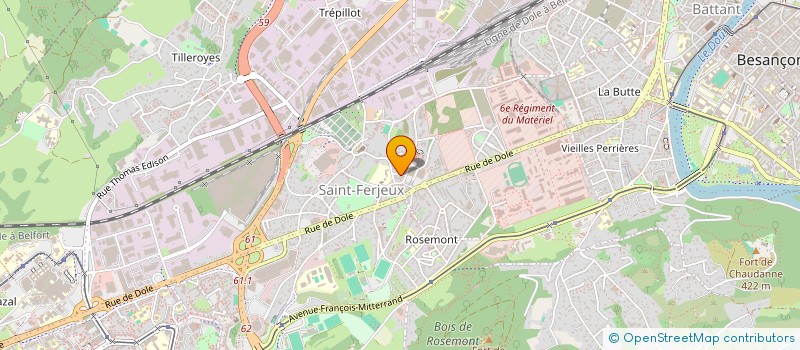 localisation de l'entreprise GFI 15 DOMAINES & PATRIMOINE  BESANCON