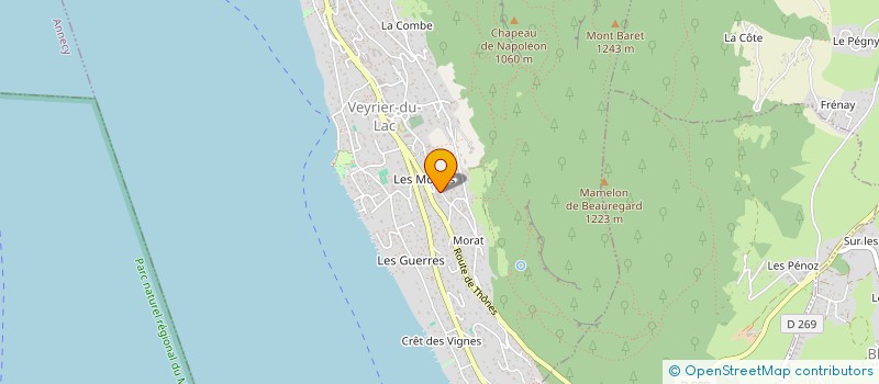 localisation de l'entreprise GFI  VEYRIER-DU-LAC