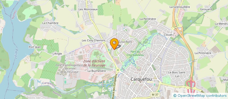 localisation de l'entreprise GFI à CARQUEFOU