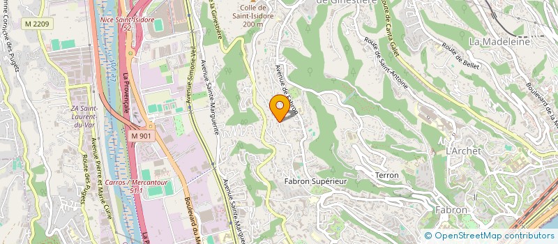 localisation de l'entreprise GFI  NICE