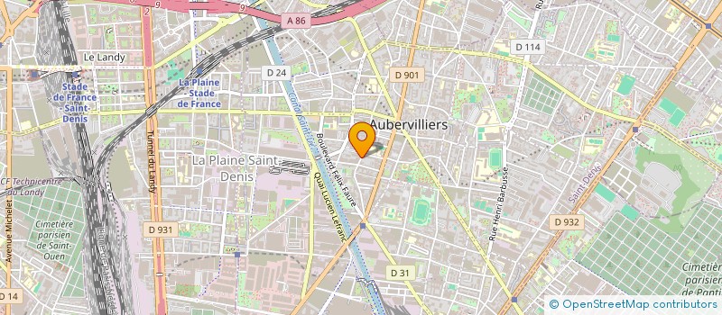 localisation de l'entreprise GFI TRADE  AUBERVILLIERS