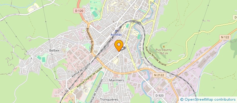 localisation de l'entreprise GFL-GESTION à AURILLAC