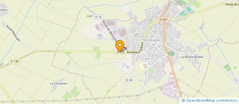 localisation de l'entreprise GFMONIN à MIREBEAU
