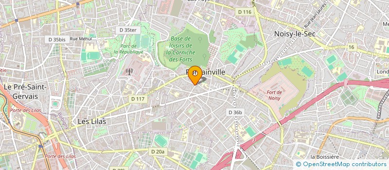 localisation de l'entreprise GFN BATIMENT à ROMAINVILLE