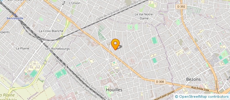 localisation de l'entreprise GFN BATIMENT à HOUILLES
