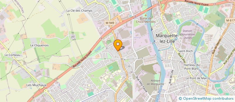 localisation de l'entreprise GFP 59  MARQUETTE-LEZ-LILLE