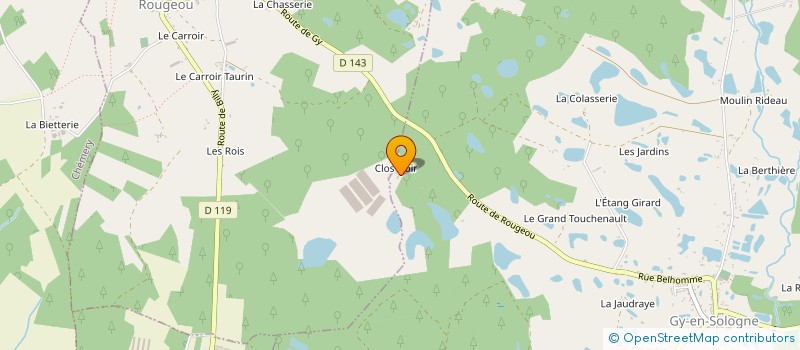 localisation de l'entreprise GFR CLOS NOIR  GY-EN-SOLOGNE