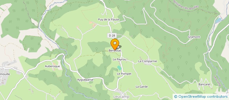 localisation de l'entreprise GFR DE BENASSAC à LEUCAMP