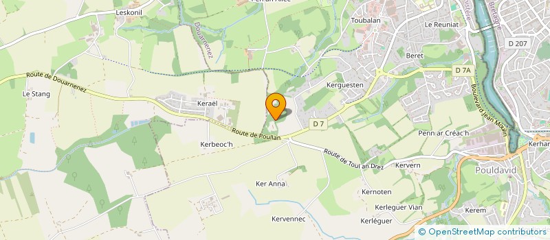 localisation de l'entreprise GFR DE KERBEOCH  DOUARNENEZ