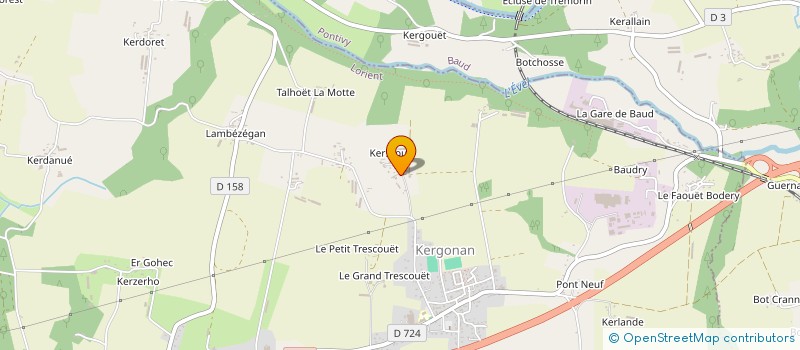 localisation de l'entreprise GFR DE KERSCOUL  LANGUIDIC