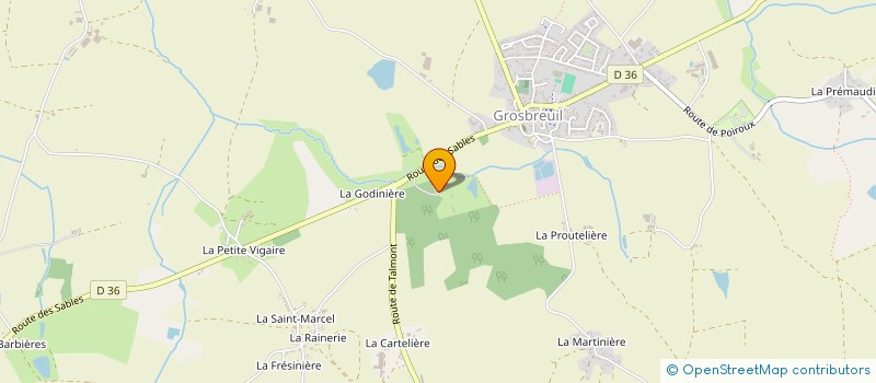 localisation de l'entreprise GFR DE LA BENATONNIERE  GROSBREUIL