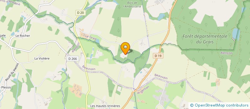 localisation de l'entreprise GFR DE LA PETITIERE à LE GRAIS