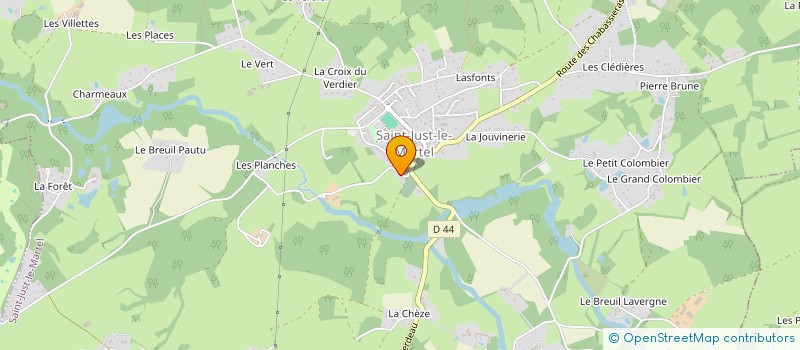 localisation de l'entreprise GFR DE LA ROCHE à SAINT-JUST-LE-MARTEL