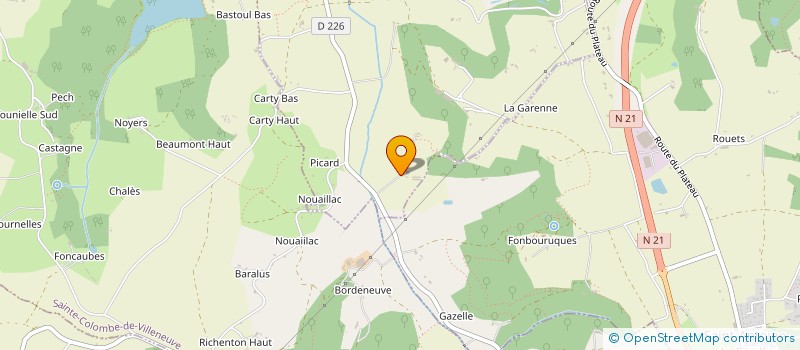 localisation de l'entreprise GFR DES BONS FOUS  PUJOLS