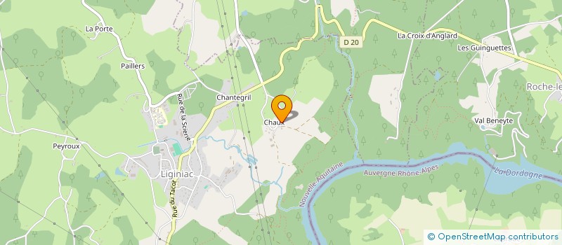 localisation de l'entreprise GFR DES CHAUX  LIGINIAC