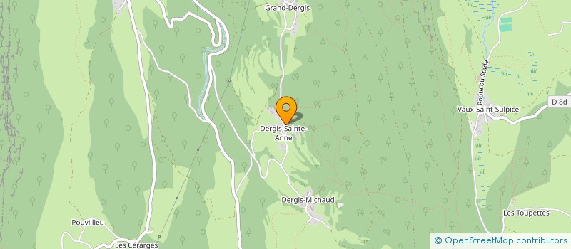 localisation de l'entreprise GFR DES DERGIS  PLATEAU D'HAUTEVILLE