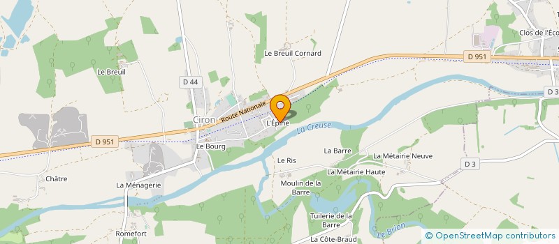 localisation de l'entreprise GFR DU BREUIL RENAUD à CIRON