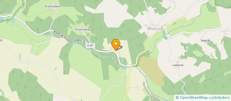 localisation de l'entreprise GFR DU CHATEAU D'AUCORS  MAREUIL EN PERIGORD