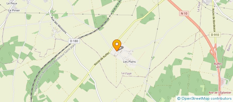 localisation de l'entreprise GFR DU DOMAINE DES PLANS à LA FAYE