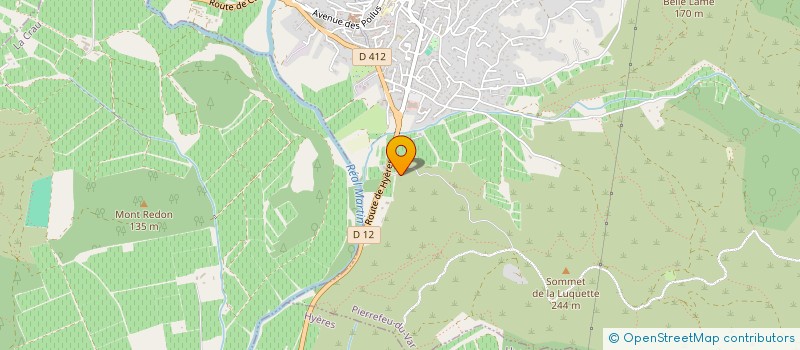 localisation de l'entreprise GFR DU MAS DU POURRET  PIERREFEU-DU-VAR