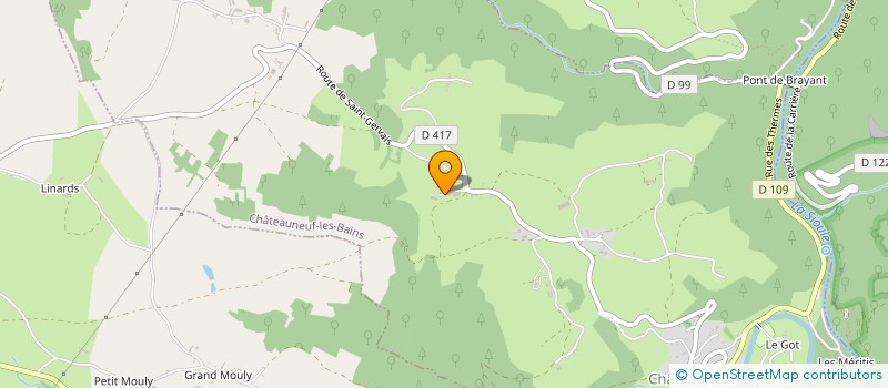 localisation de l'entreprise GFR DU THEILLOT  CHATEAUNEUF-LES-BAINS