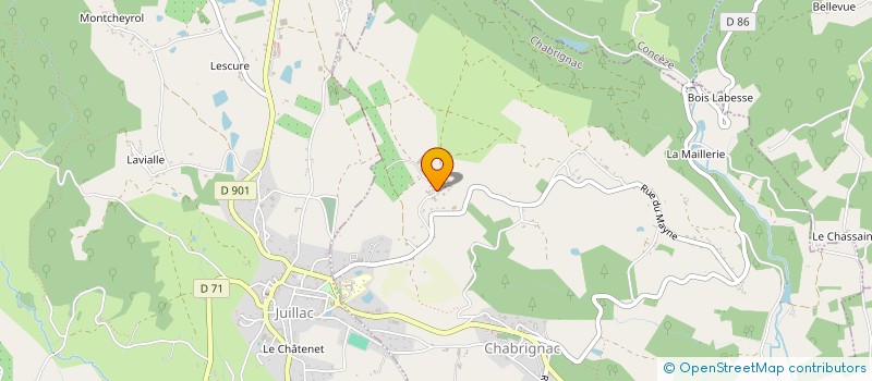 localisation de l'entreprise GFR DU VIVIER  CHABRIGNAC