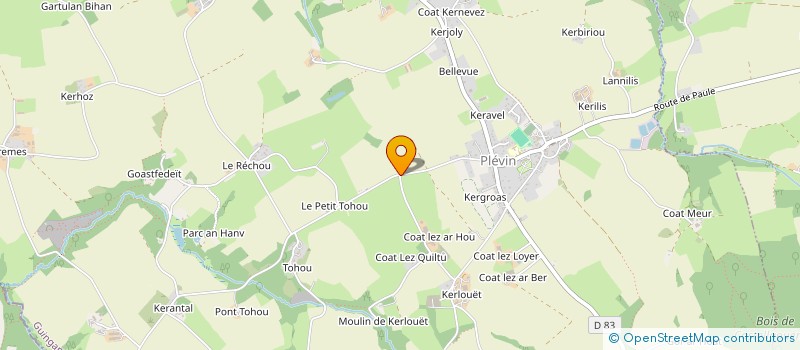 localisation de l'entreprise GFR  L.D.C.L.  PLEVIN