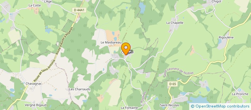 localisation de l'entreprise GFR LACORE  ROYERES