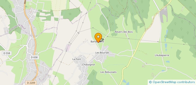 localisation de l'entreprise GFR LES CHAMPS DE BANDINIERE à CUSSET