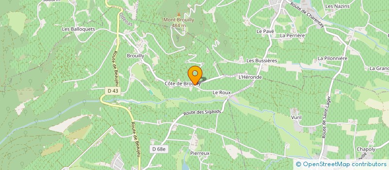 localisation de l'entreprise GFV 100% COTTON  ODENAS