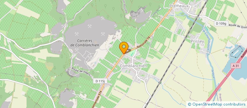 localisation de l'entreprise GFV CHRISTOPHE CHEVALLIER  VOSNE-ROMANEE