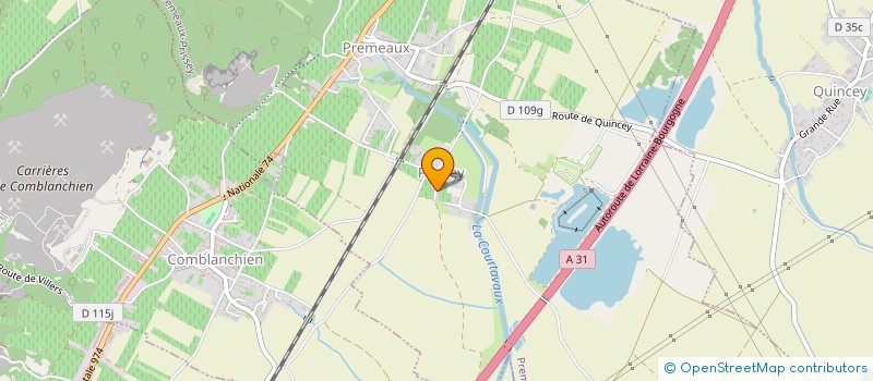 localisation de l'entreprise GFV DOMAINE GROS FAIVELEY  PREMEAUX-PRISSEY