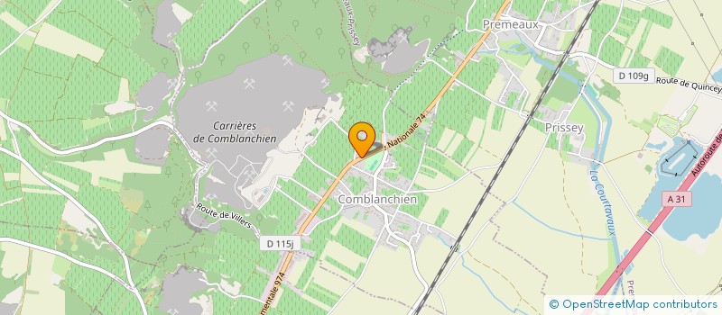 localisation de l'entreprise GFV FAMILLE AUDIFFRED  VOSNE-ROMANEE