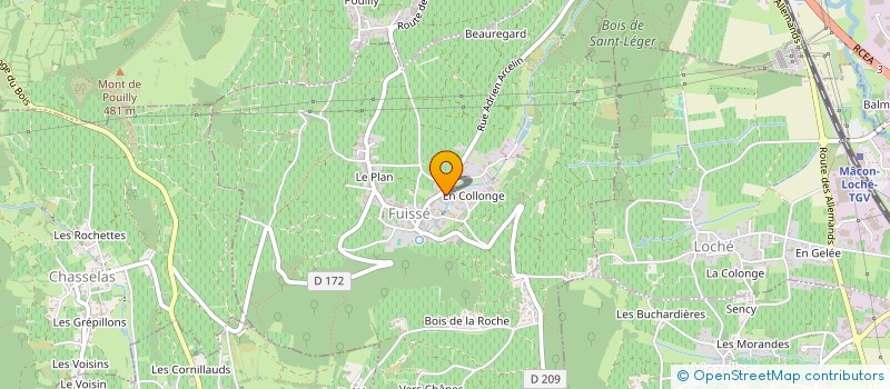 localisation de l'entreprise GFV GAGUIN VERS LA CROIX JARRIER  FUISSE