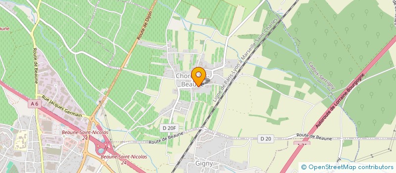 localisation de l'entreprise GFV JACQUES DUBOIS  CHOREY-LES-BEAUNE