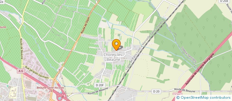 localisation de l'entreprise GFV LARGEOT  CHOREY-LES-BEAUNE