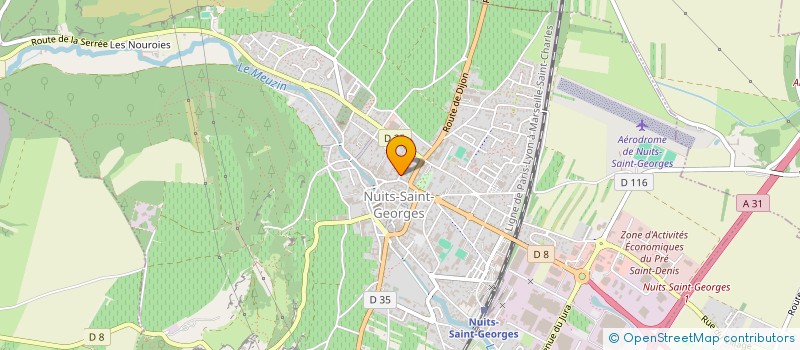 localisation de l'entreprise GFV LES CRAS à NUITS-SAINT-GEORGES