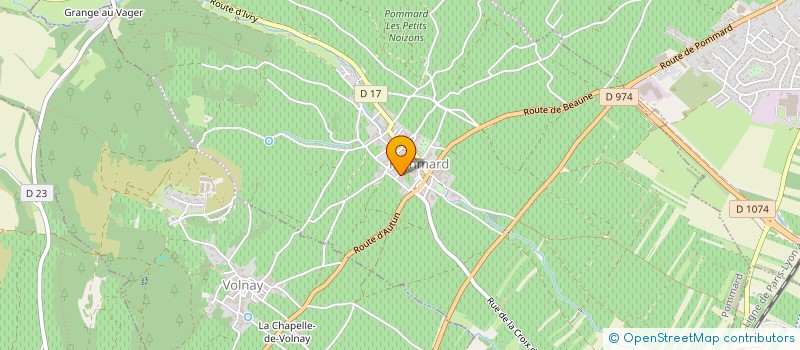 localisation de l'entreprise GFV LES GRANDES OUVREES  POMMARD