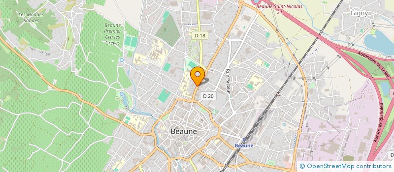 localisation de l'entreprise GFV MAISON DE BELLENE à BEAUNE