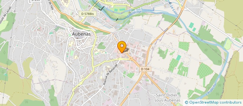 localisation de l'entreprise GG à AUBENAS