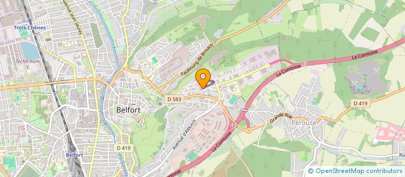 localisation de l'entreprise GG IMMOBILIER à BELFORT