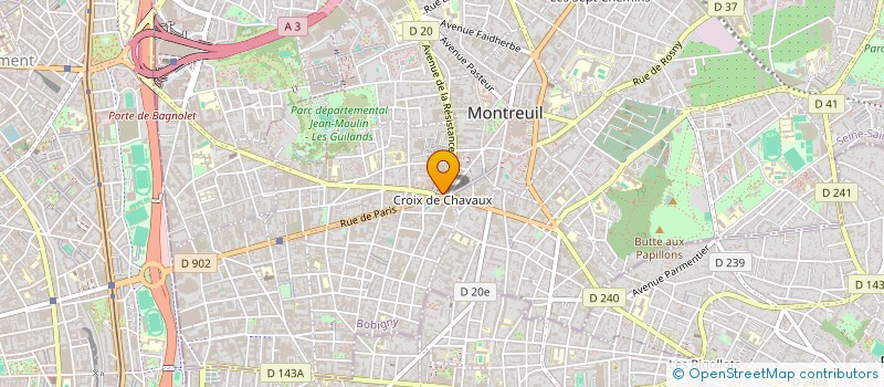 localisation de l'entreprise GG MONTREUIL à MONTREUIL