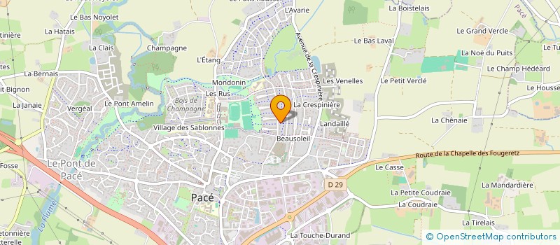 localisation de l'entreprise GGE  PACE