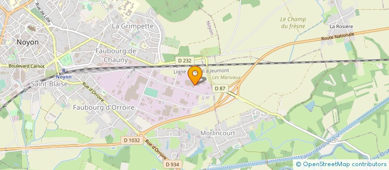 localisation de l'entreprise GGF à NOYON