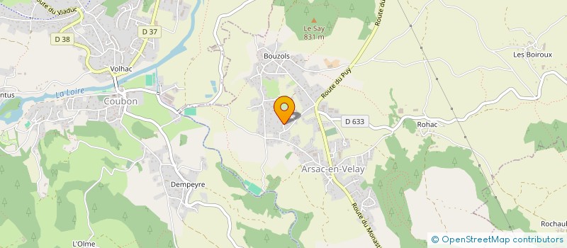 localisation de l'entreprise GGG à ARSAC-EN-VELAY